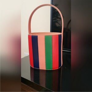 STAUD Multicolor Striped Mini Bag